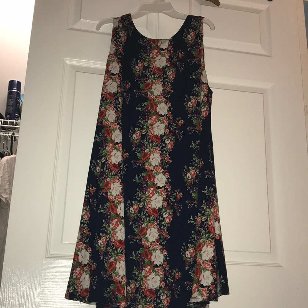 Floral Spring Cross-back Dress
